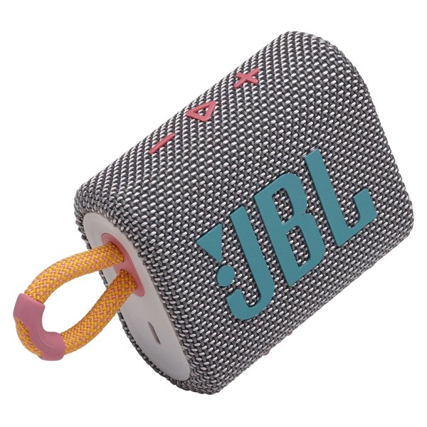 Jbl Go 3 Waterproof Bluetooth Speaker, Grey JBLGO3GRYAM